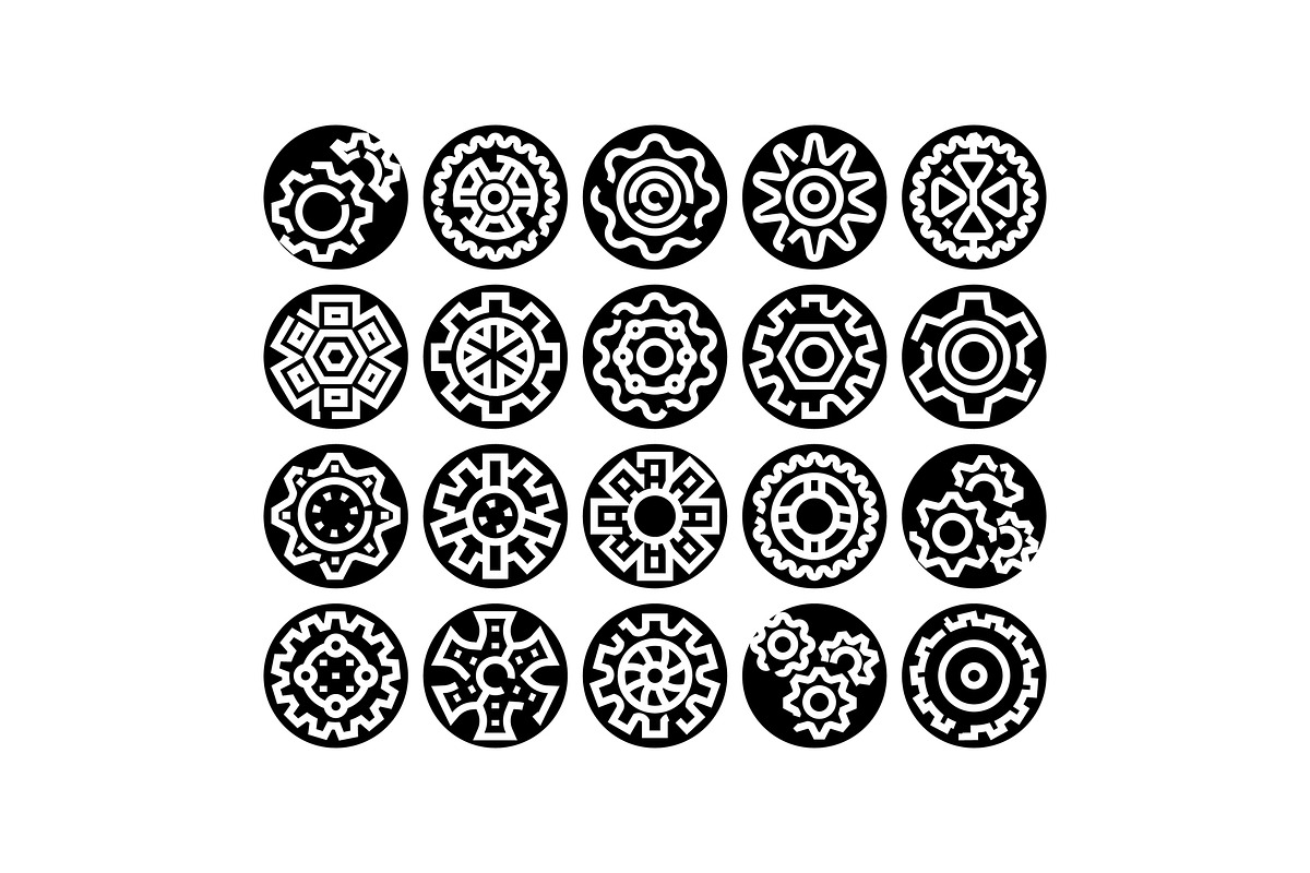 Gears and cogwheels icons presenting, an Object Graphic by pikepicture (Photo 1 of 3)