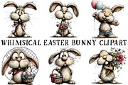 Whimsical Easter Bunny Clipart, an Illustration by OK Design (Thumbnail 2 of 6)