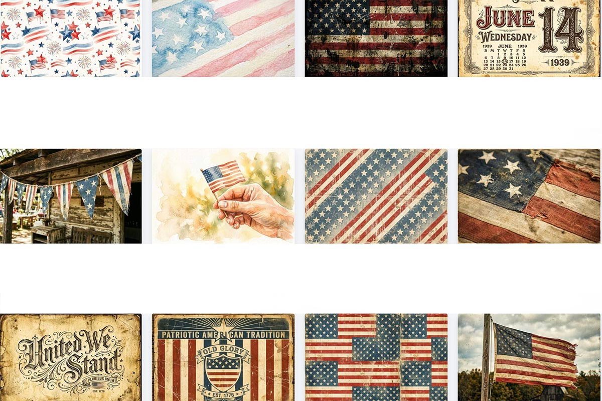 Vintage 4th of July Digital Paper, a Background Graphic by VetalStock (Photo 2 of 3)