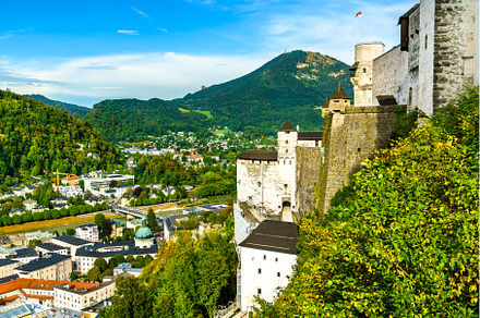 Hohensalzburg Fortress in Salzburg, an Architecture Photo by Leonid Andronov