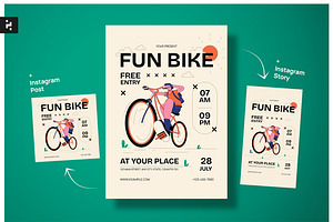 Simple Fun Bike Flyer, a Flyer Template by Neermana
