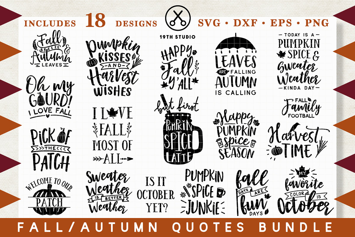 Fall SVG Bundle | MB29, an Illustration by Craft House SVG