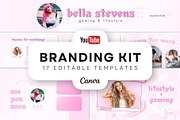 YouTube Brand Kit For Canva • Y2K, a Social Media Template by OniriqveDesigns (Thumbnail 1 of 10)