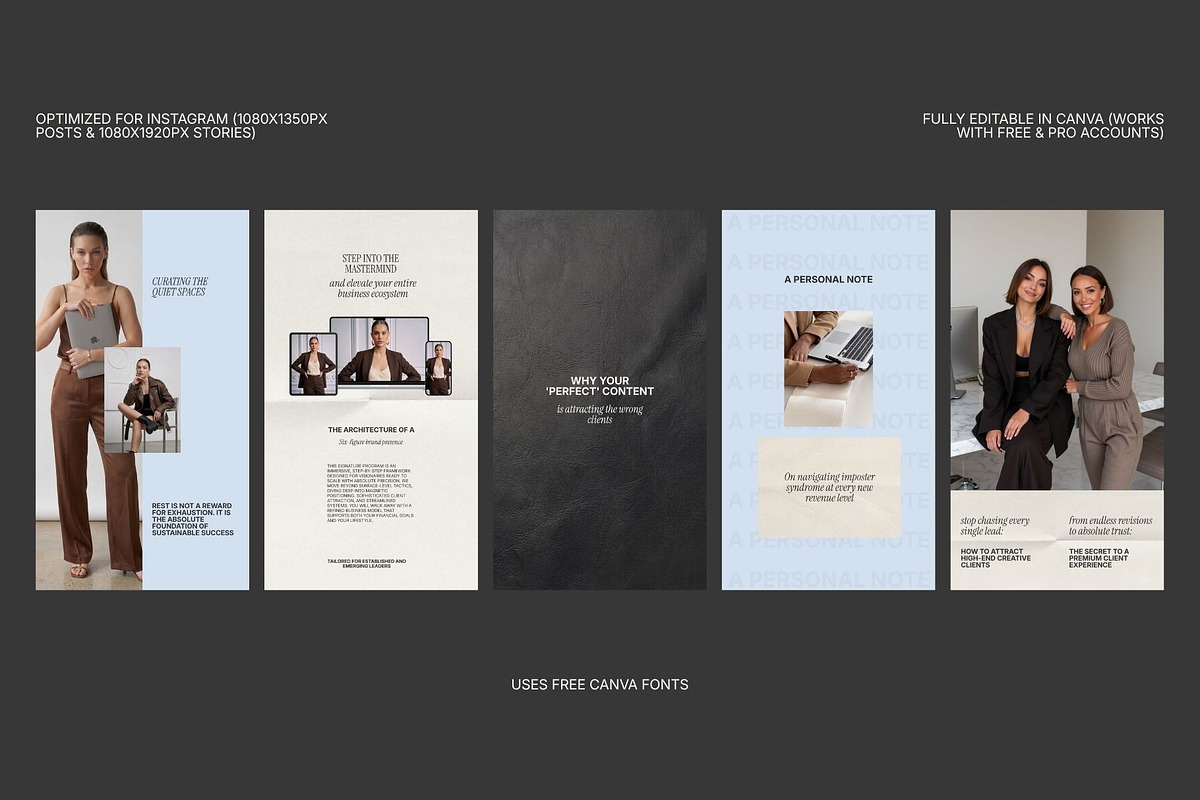 Aura | Editorial Instagram Templates, a Social Media Template by OliaMuseDesign (Photo 2 of 6)