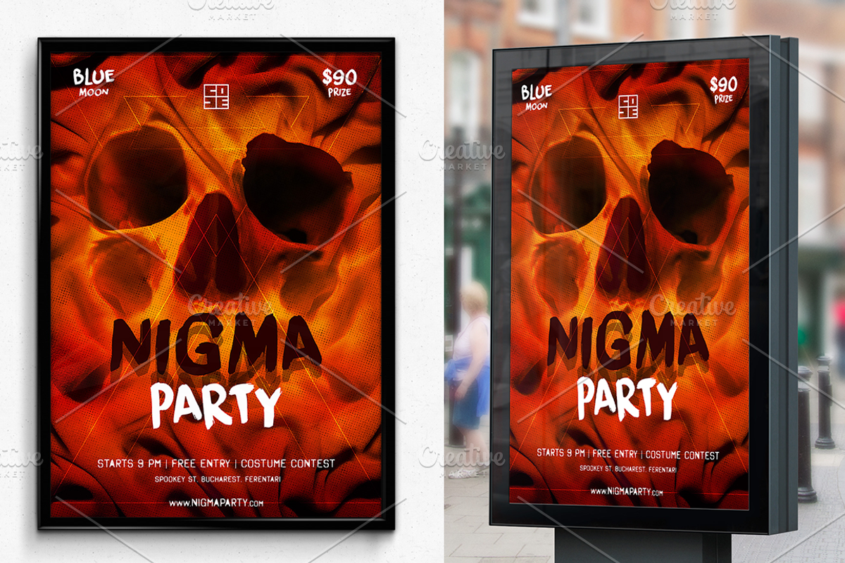 Skull Nigma Halloween Party, a Flyer Template by SNK's (Photo 2 of 3)