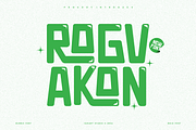Rogvakon - Bubble Font, a Sans Serif Font by Iqsiart Studio (Thumbnail 1 of 7)