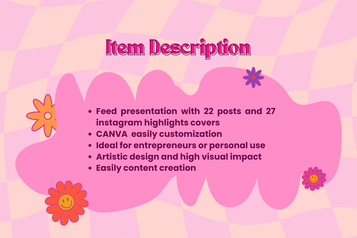 Groovy Summer Instagram Templates, a Social Media Template by Estefidigital (Photo 6 of 6)