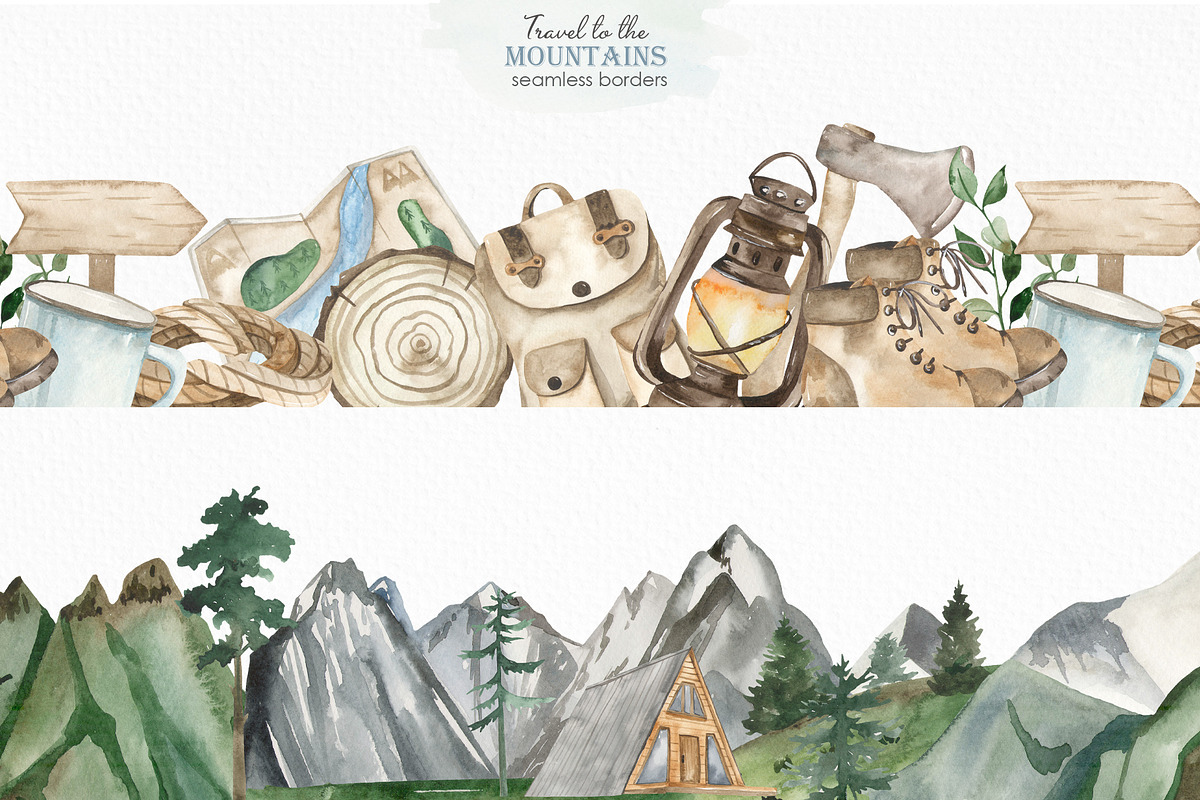 Travel to the mountains watercolor, an Illustration by Marina Ermakova (Photo 9 of 12)