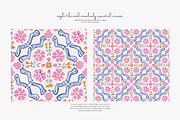 folk floral seamless patterns bundle, a Pattern Graphic by Patishop Art (Thumbnail 5 of 9)