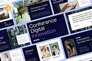 Conference Digital Google Slides, a Presentation Template by rgbryand (Thumbnail 1 of 7)