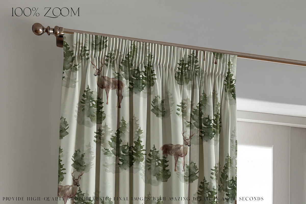 Pinch & Pencil Pleat Curtains Mockup, a Product Mockup by mock-ups (Photo 5 of 12)