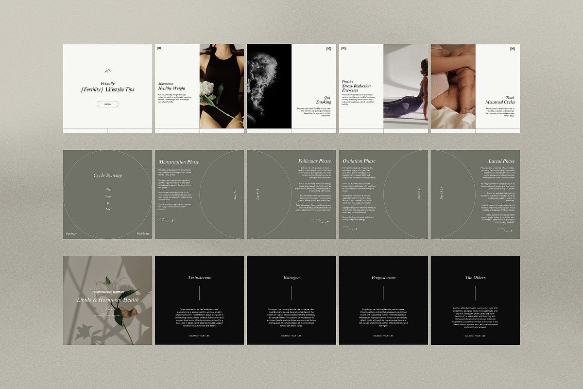 Hormone Health Instagram Templates, a Social Media Template by Terraa Studio Design (Photo 10 of 10)