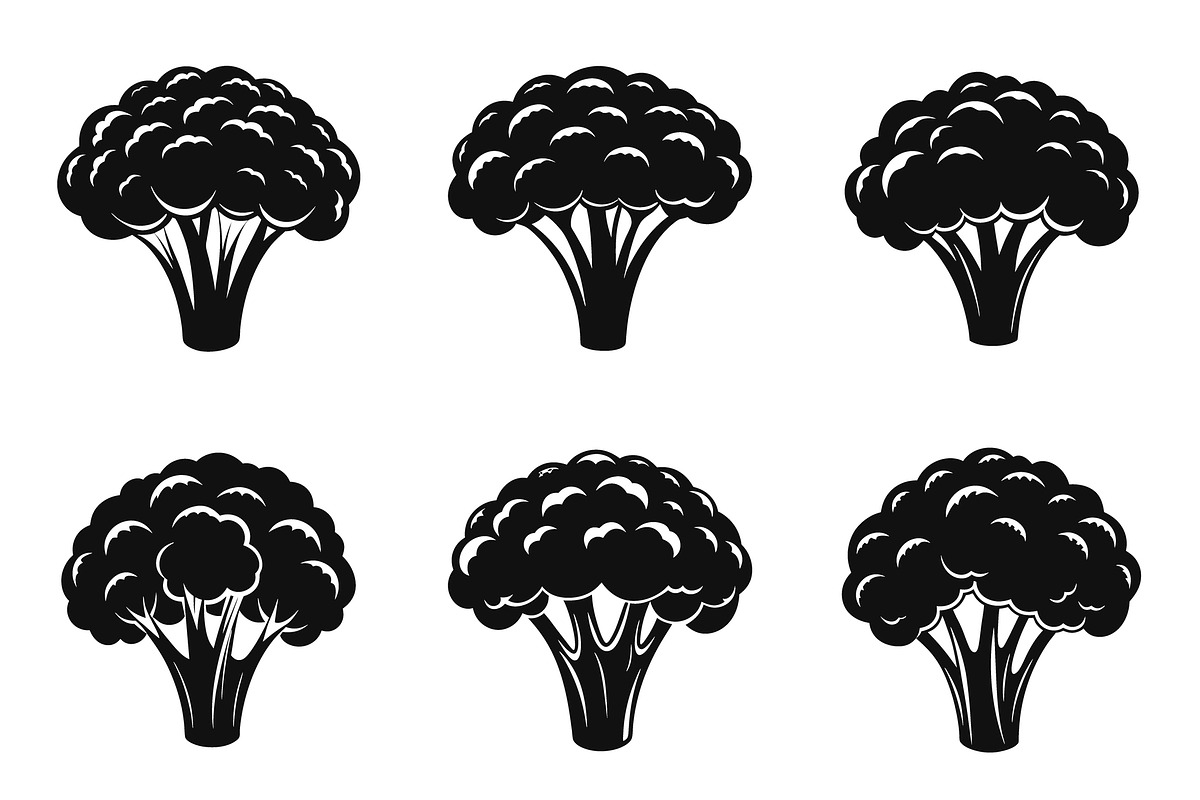 Broccoli Florets Vegetable Graphics, an Object Graphic by Billah Hub