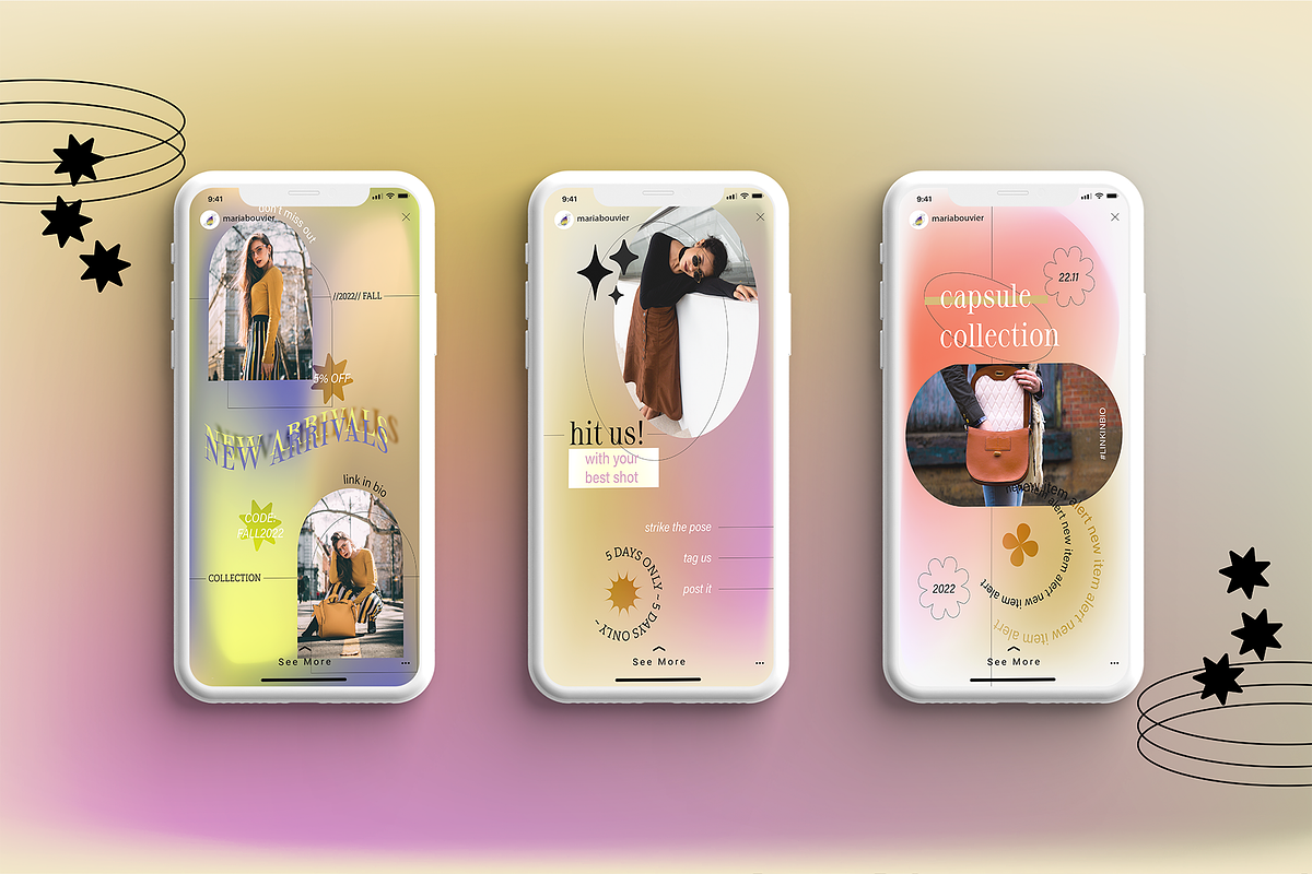 Falling Leaves Instagram Templates, a Social Media Template by maaariabouvier (Photo 8 of 9)