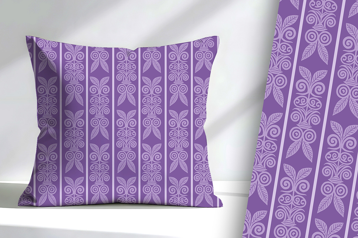 Purple Tropical Stripe Seamless, a Pattern Graphic by Sharon Schwalbe (Photo 2 of 5)