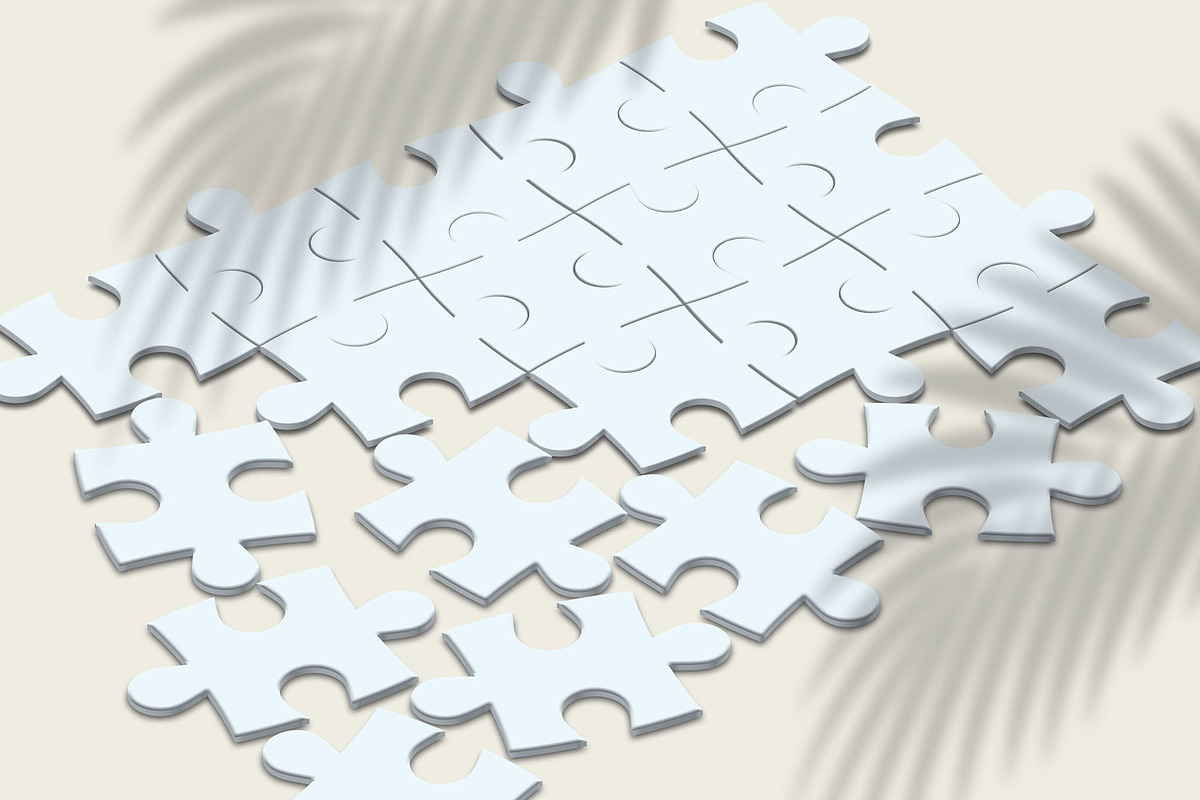 3D Puzzled Mock-Up Bundle, a Social Media Template by Graphicsworld125 (Photo 15 of 24)