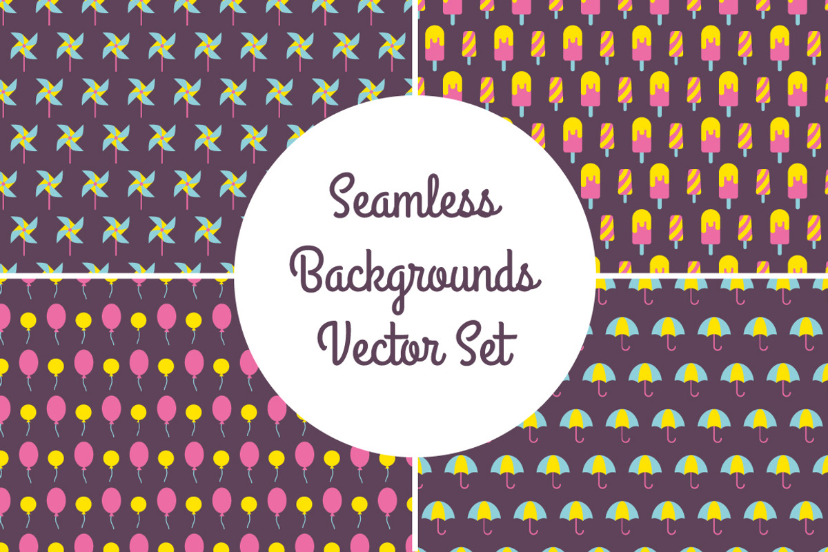 Seamless backgrounds vector set, a Pattern Graphic by Evgeniya Dzhumm