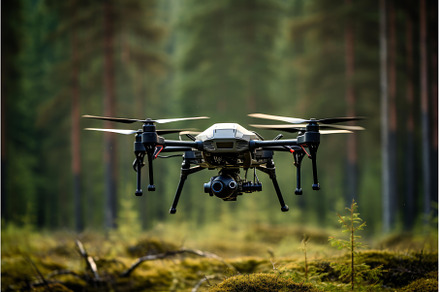 Mysterious Soldier drone forest, a Technology Photo by Ylivdesign