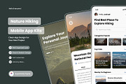 Hiking Guide - Mobile App UI Kits, an App Template by SquidPixey (Thumbnail 1 of 3)