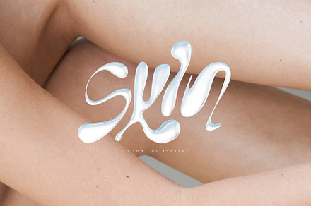 Alien Skin | liquid metal material, a Font by ana & yvy