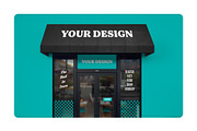 Classic Fast Food Facade Mockup, a Mockup by rodrigofkaminski (Thumbnail 2 of 4)
