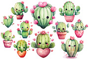 Adorable Cactus Clipart 30 PNG, an Object Illustration by Whimsy Brush Studio (Thumbnail 4 of 6)
