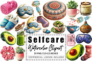 Watercolor Selfcare Clipart, a Graphic by CitraGraphics (Thumbnail 1 of 4)