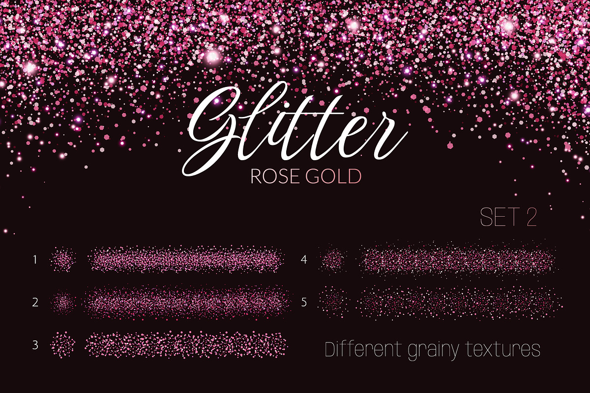 25 Glitter Brushes for illustrator, a Brush Add-On by IuliiaSavko (Photo 3 of 10)