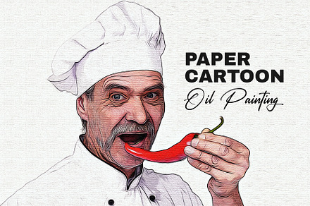Paper Cartoon Art, an Action Add-On by DesignCave