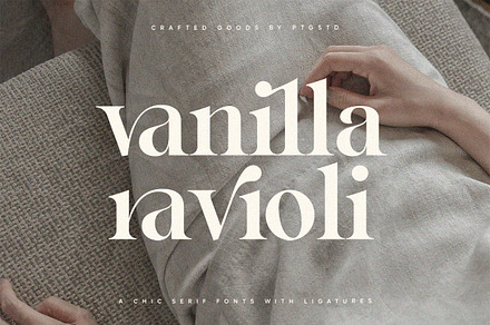 Vanilla Ravioli | Chic Ligature Font, a Serif Font by Pentagonistudio