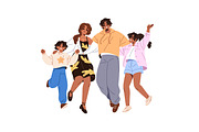 Families with kids celebrating set, a Person Illustration by PaperTrident (Thumbnail 4 of 7)