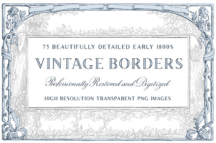 75 Vintage Ornate Borders, an Object Graphic by Century Library