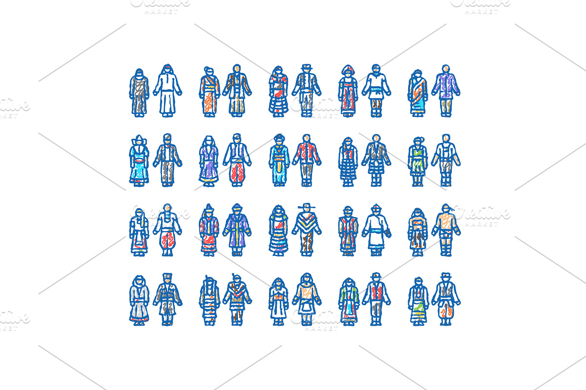 National Clothes Costume Design, an Object Illustration by pikepicture