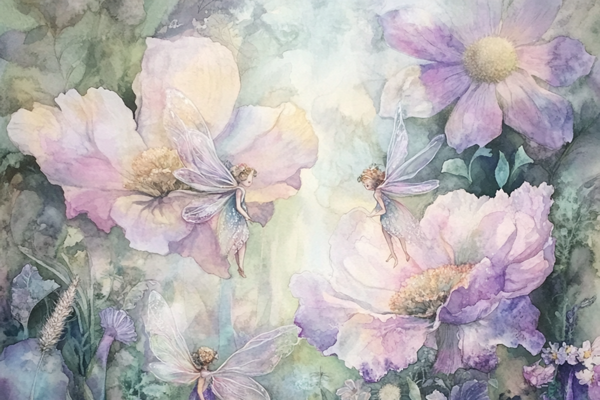 Whimsical Garden Fairies, a Background Graphic by Printable Treasure (Photo 3 of 7)