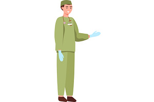 doctor surgeon in uniform and rubber, a Healthcare Illustration by vectorpointstudio