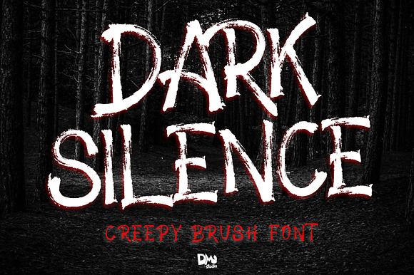 Dark Silence - Creepy Brush Font preview 8