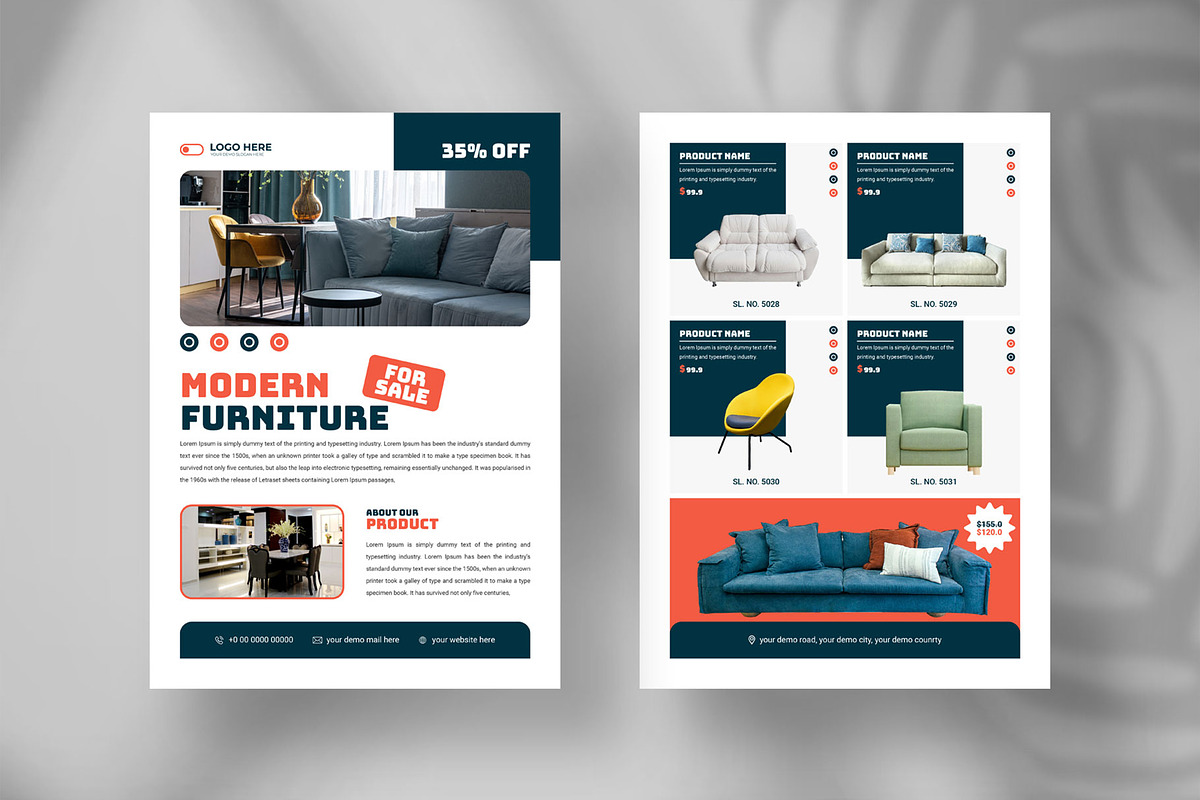 Furniture sale flyer design, a Flyer Template by Tanmoy Topu (Photo 2 of 11)