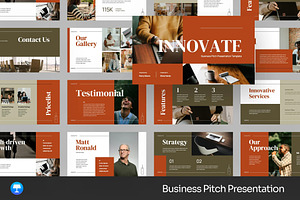 Business Pitch Deck Keynote, a Presentation Template by Fit-tee
