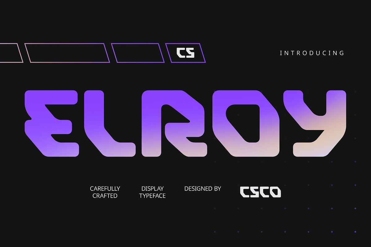 CS Elroy – Techno Font, a Sans Serif Font by Craft Supply Co. (Photo 1 of 8)