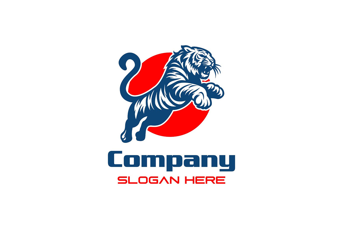 Jumping Tiger Jaguar Leopard Logo, a Branding & Logo Template by funpixel