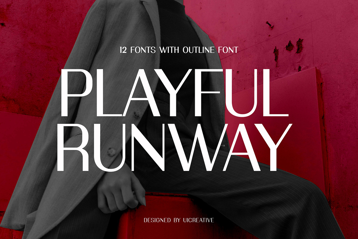 Playful Runway Sans Serif Font, a Sans Serif Font by UICreative (Photo 1 of 13)