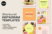 Starburst Instagram Templates, a Social Media Template by denofdreamers (Thumbnail 1 of 6)