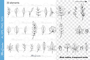 Fall Greenery Collection, an Object Graphic by CaraulanStore (Thumbnail 4 of 8)