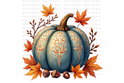 Pumpkins with Ornate Carvings, a Decorative Illustration by Bloom Craft Creations (Thumbnail 5 of 14)