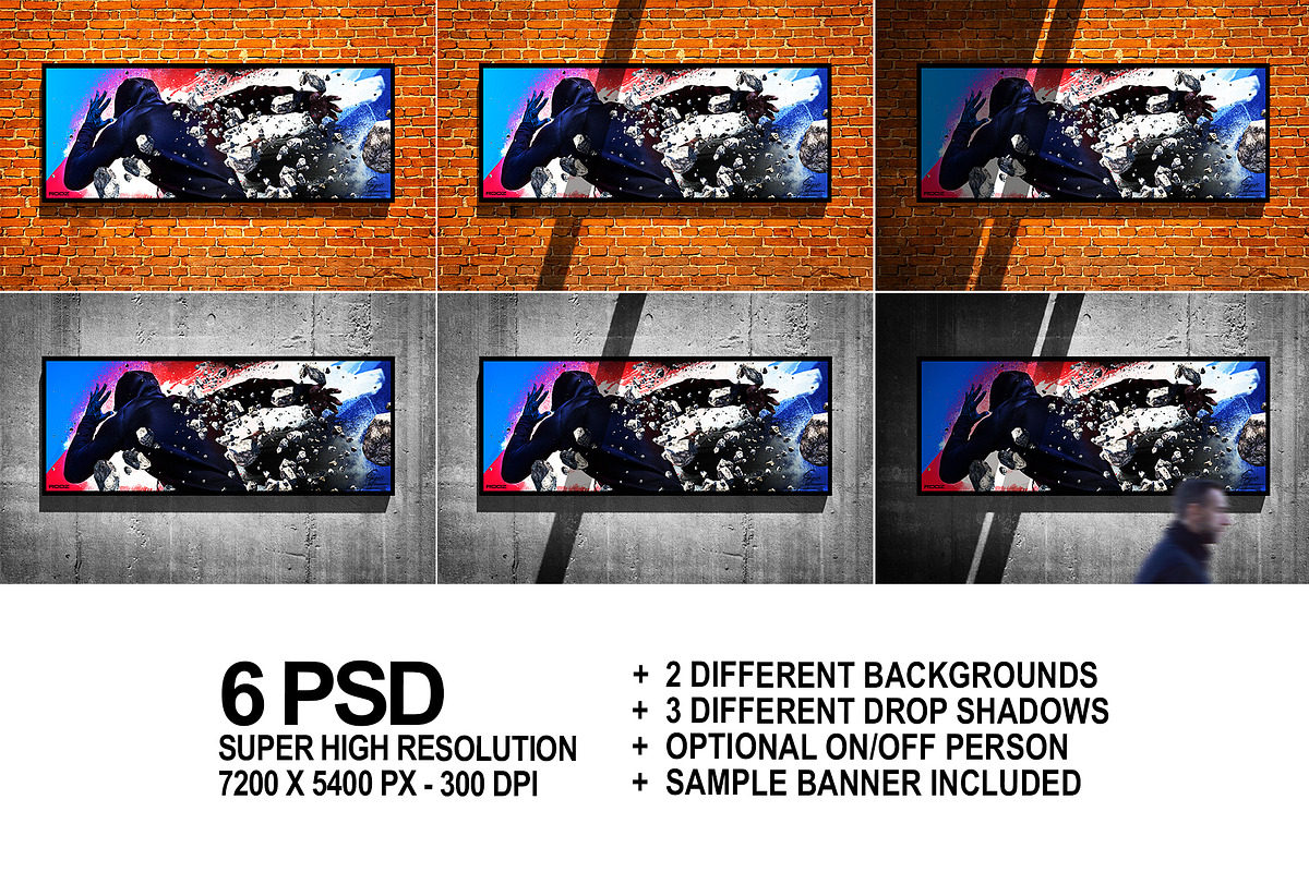 Urban Wall Mockup Set 01, a Print Template by Epic By Design (Photo 6 of 6)