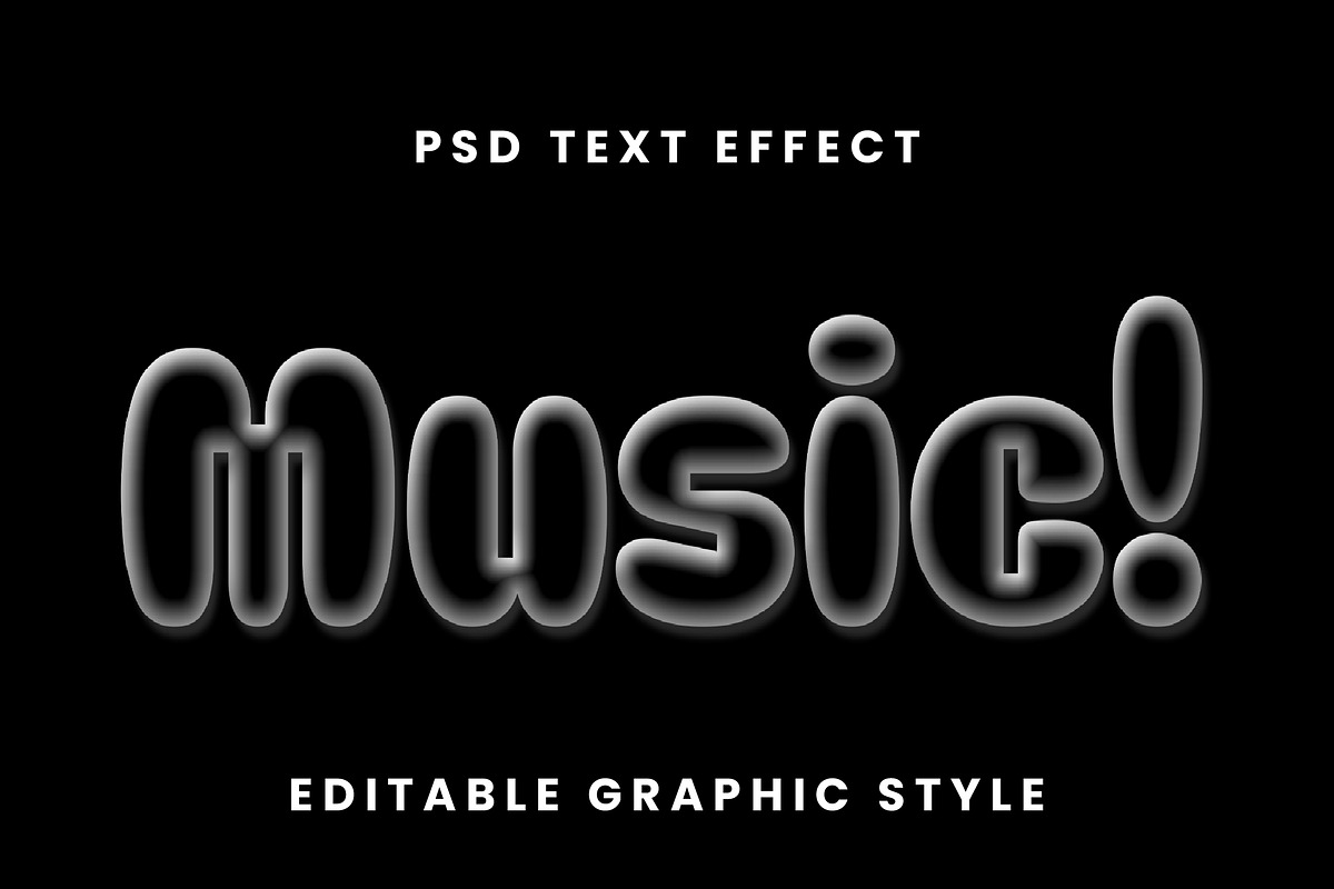 Soft Glow Bubble Text Effect