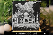 Temple Taj Mahal Shrine Explosion, a Background Graphic by LaseredNinja (Thumbnail 6 of 7)