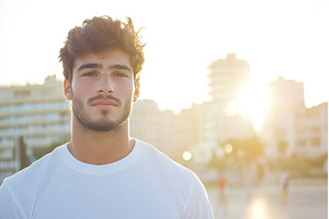 Handsome young Hispanic man basking, a Person Photo by Lermont51