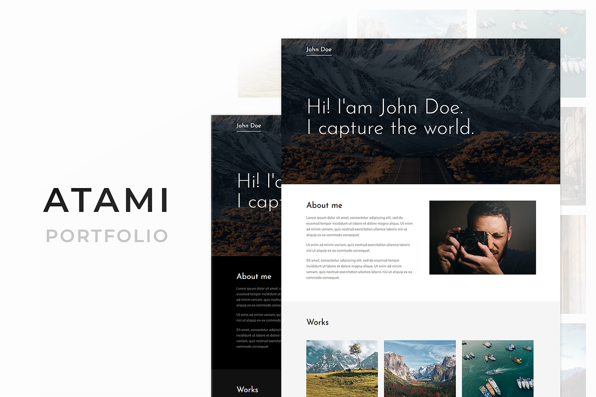 Atami - Photography Portfolio, a HTML Template by Qdevo