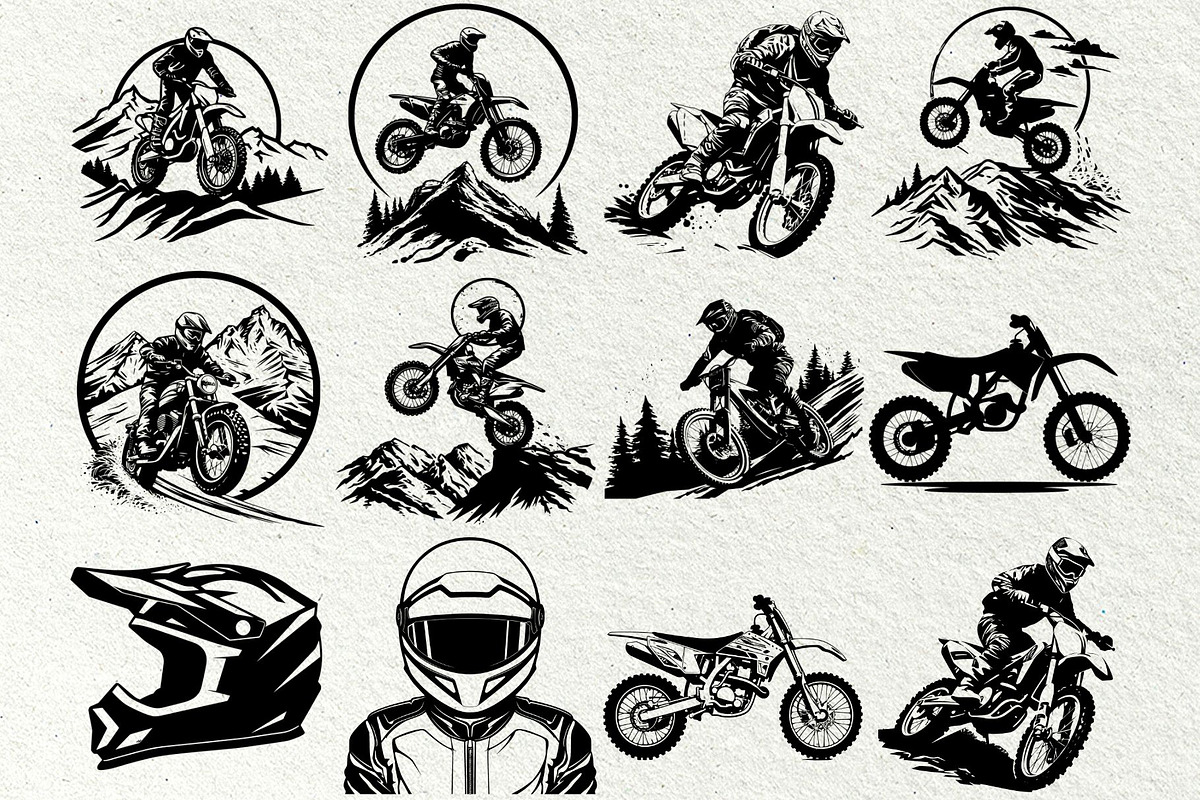Motocross svg bundle. Dirt Bike, a Sport Illustration by DENIDigitalArtSudio (Photo 2 of 6)